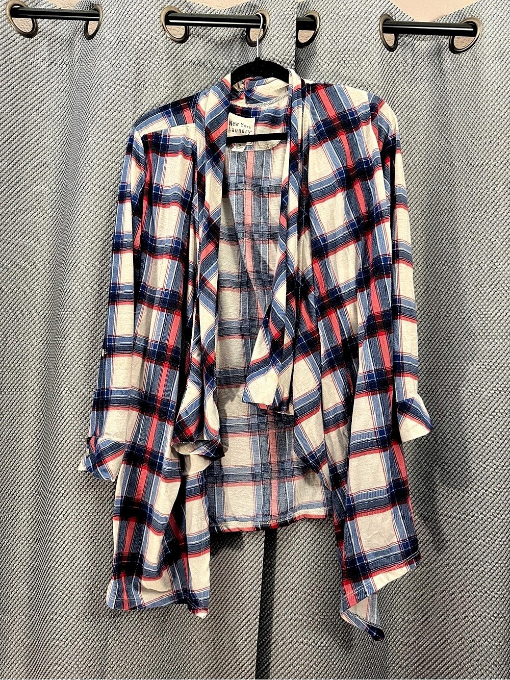 New York Laundry Red, White, & Blue Wrap Flannel- XL